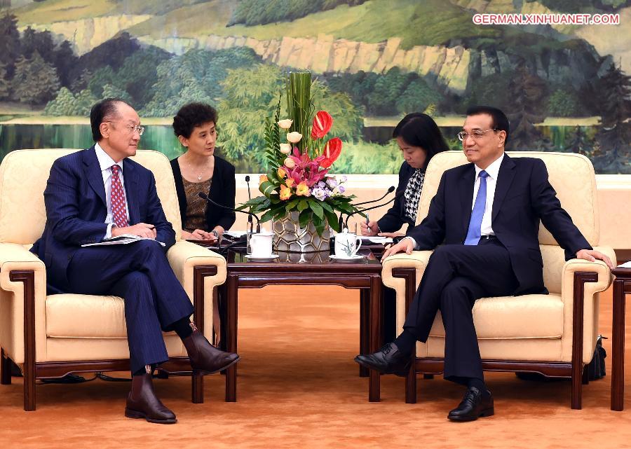 CHINA-BEIJING-LI KEQIANG-WORLD BANK-PRESIDENT-MEETING (CN)