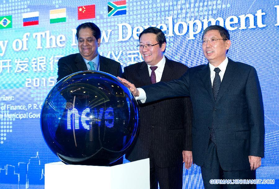 CHINA-SHANGHAI-BRICS NEW DEVELOPMENT BANK-OPEN (CN)*