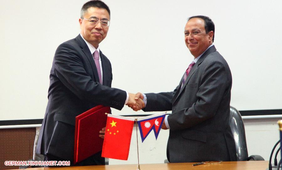 NEPAL-KATHMANDU-RECONSTRUCTION-CHINESE ASSISTANCE-SIGNING CEREMONY