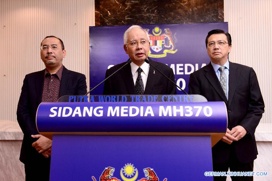 MALAYSIA-KUALA LUMPUR-PM-MH 370 FLIGHT-PRESS CONFERENCE