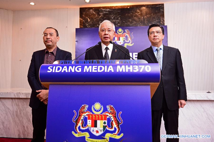 MALAYSIA-KUALA LUMPUR-PM-MH 370 FLIGHT-PRESS CONFERENCE