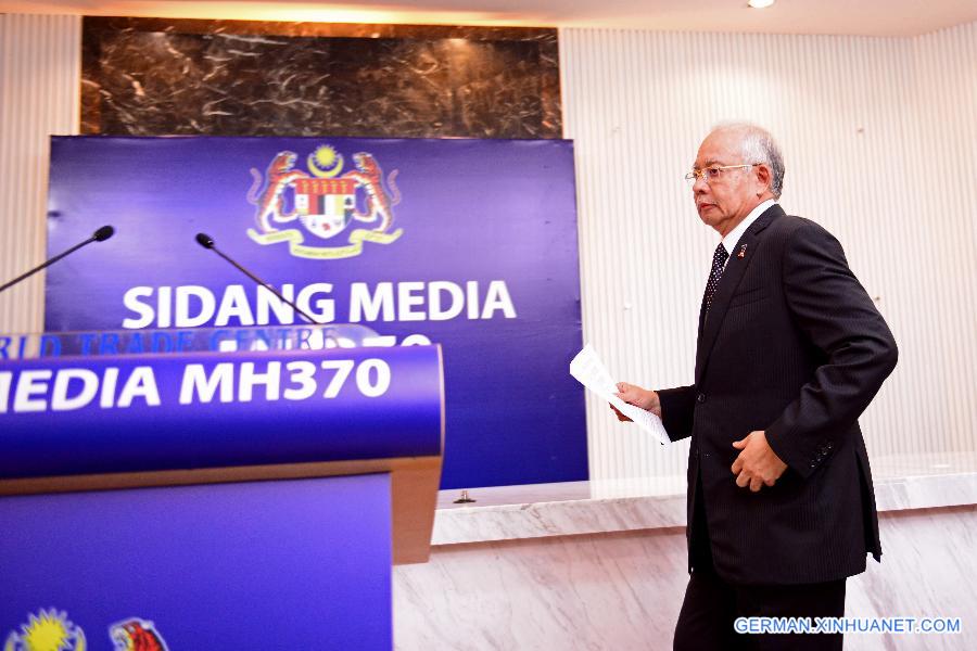 MALAYSIA-KUALA LUMPUR-PM-MH 370 FLIGHT-PRESS CONFERENCE