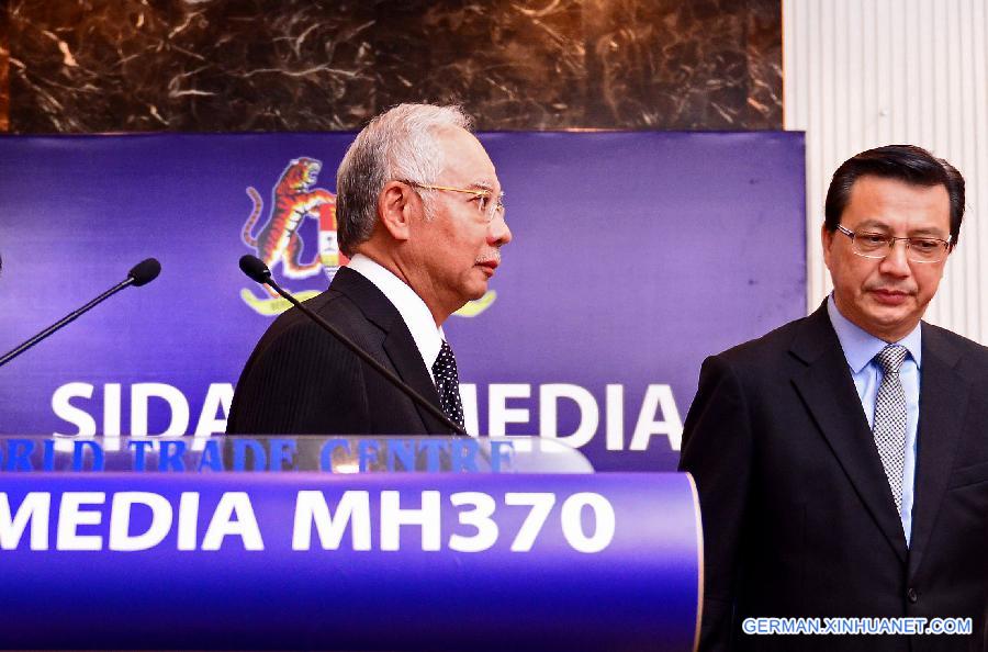 MALAYSIA-KUALA LUMPUR-PM-MH 370 FLIGHT-PRESS CONFERENCE