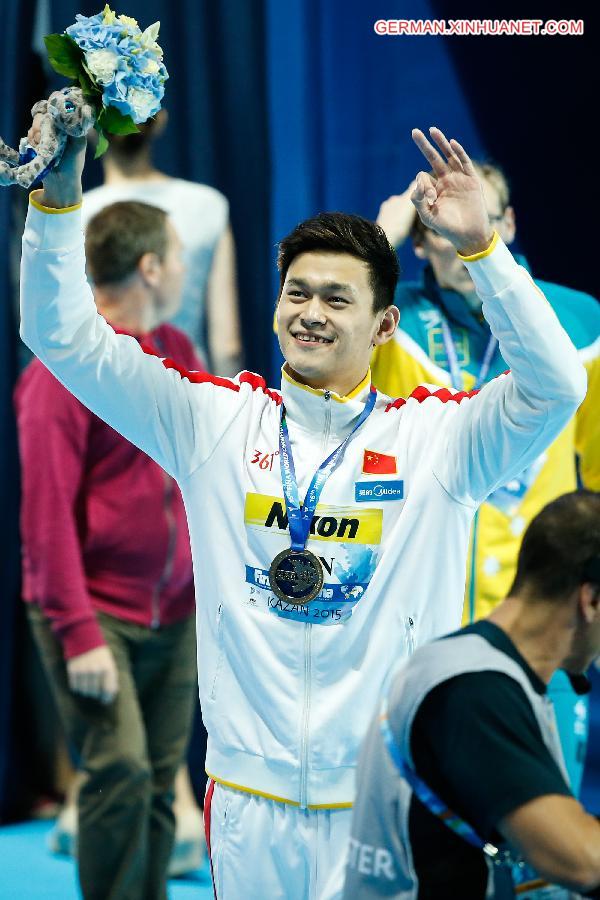 (SP)RUSSIA-KAZAN-FINA-WC-SWIMMING-SUN YANG