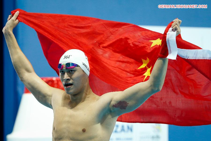 (FOCUS) (SP)RUSSIA-KAZAN-FINA-WC-SWIMMING-SUN YANG