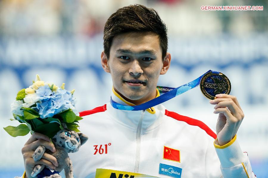 (FOCUS) (SP)RUSSIA-KAZAN-FINA-WC-SWIMMING-SUN YANG