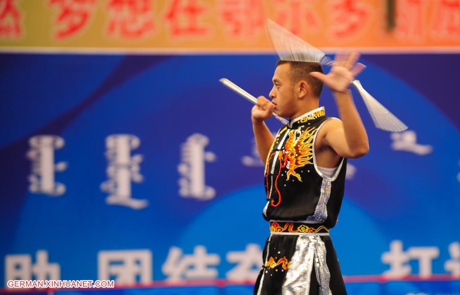 (SP)CHINA-ORDOS-NATIONAL ETHNIC GAMES-MARTIAL ARTS (CN)