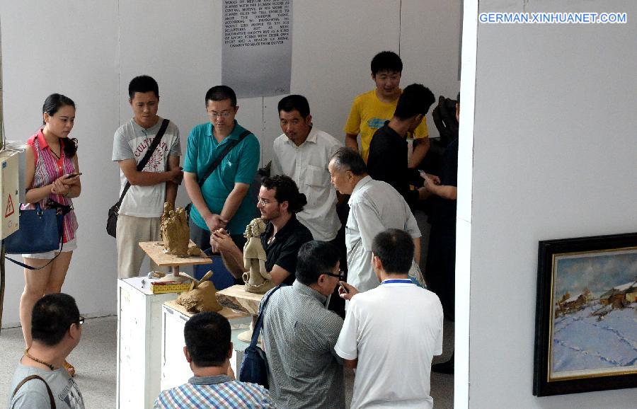 CHINA-SHANDONG-JINAN-SPANISH SCULPTOR-EXHIBITION (CN)