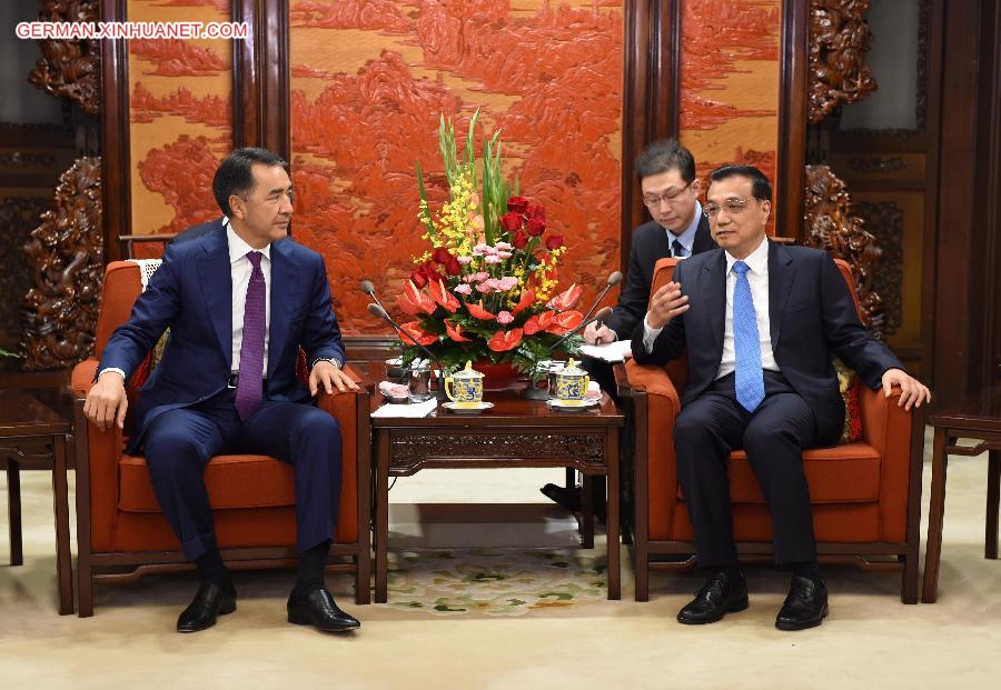 CHINA-BEIJING-LI KEQIANG-KAZAKH DEPUTY PM-MEETING (CN)