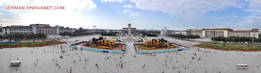 CHINA-BEIJING-70TH ANNIVERSARY-TIAN'ANMEN SQUARE-FLOWERS(CN)