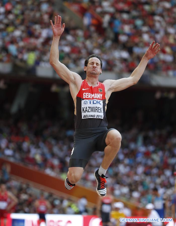 (SP)CHINA-BEIJING-IAAF WORLD CHAMPIONSHIPS-MEN'S DECATHLON-LONG JUMP