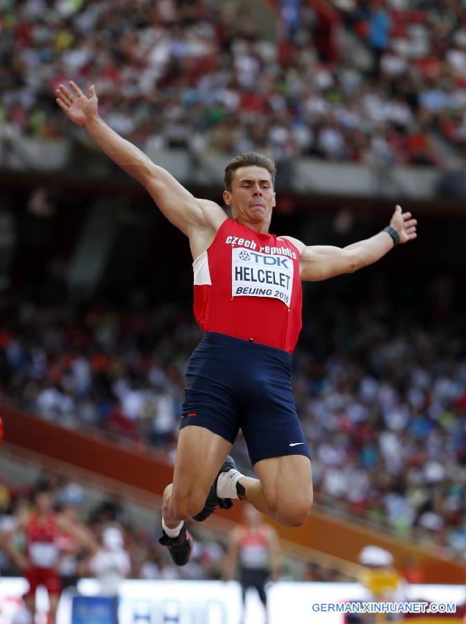 (SP)CHINA-BEIJING-IAAF WORLD CHAMPIONSHIPS-MEN'S DECATHLON-LONG JUMP