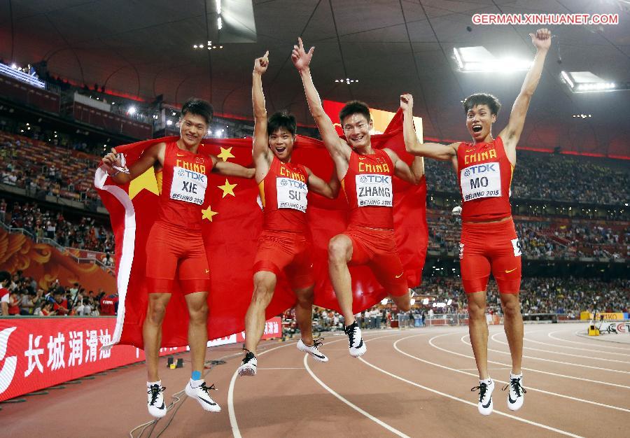 (SP)CHINA-BEIJING-IAAF WORLD CHAMPIONSHIPS-MEN'S 4X100M RELAY FINAL (CN)