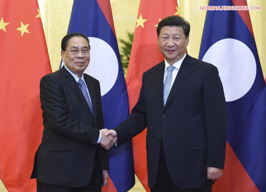 CHINA-BEIJING-XI JINPING-LAO PRESIDENT-TALKS (CN)