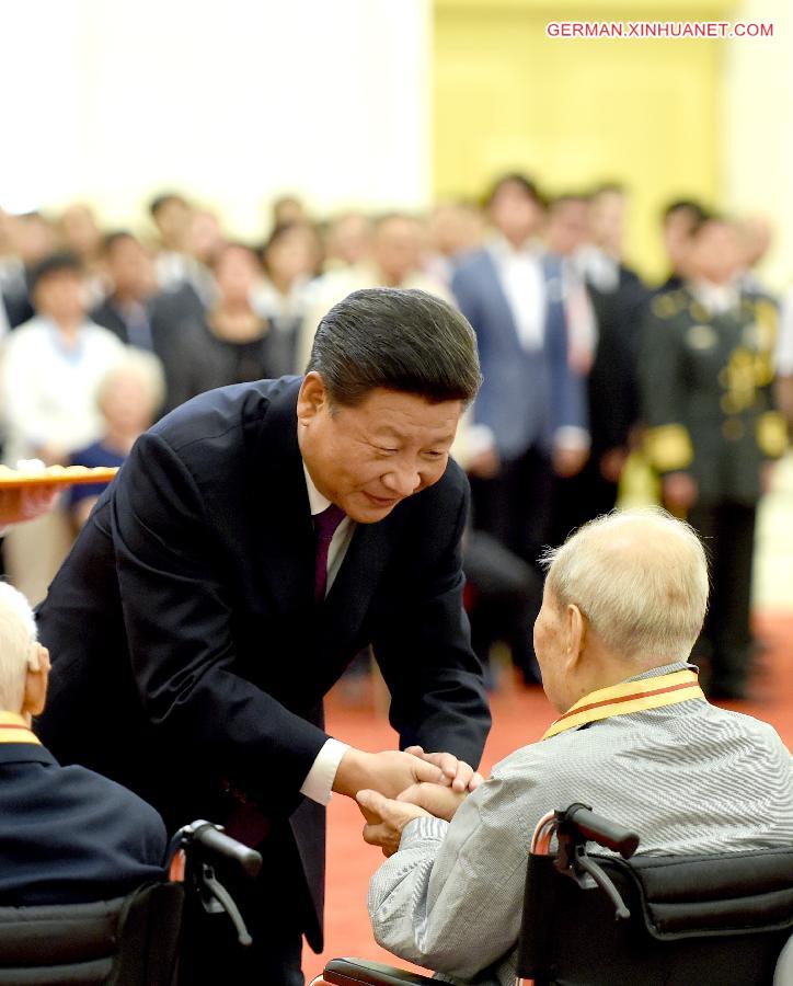 CHINA-BEIJING-XI JINPING-WWII-V-DAY-VETERAN-MEDAL AWARDING (CN)