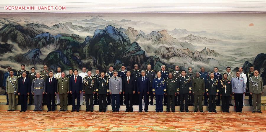 CHINA-BEIJING-XI JINPING-FOREIGN ARMIES-REPRESENTATIVES-MEETING(CN)