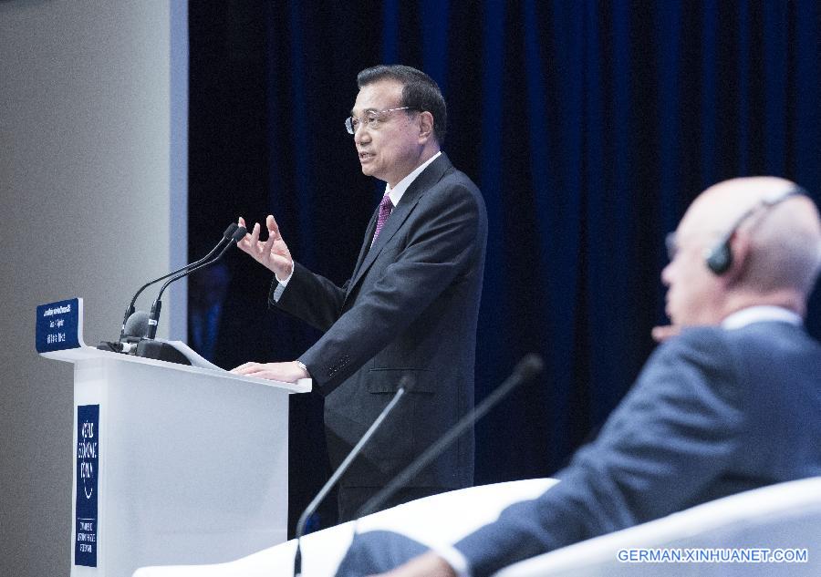 CHINA-LI KEQIANG-SUMMER DAVOS-OPENING CEREMONY (CN)