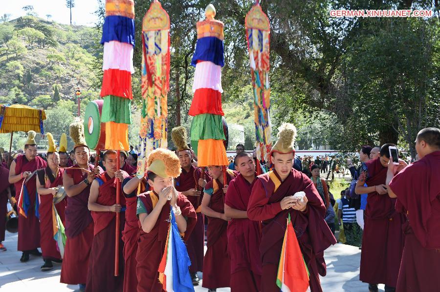 CHINA-INNER MONGOLIA-WUDANGZHAO MONASTERY-TANGKA DISPLAY (CN)