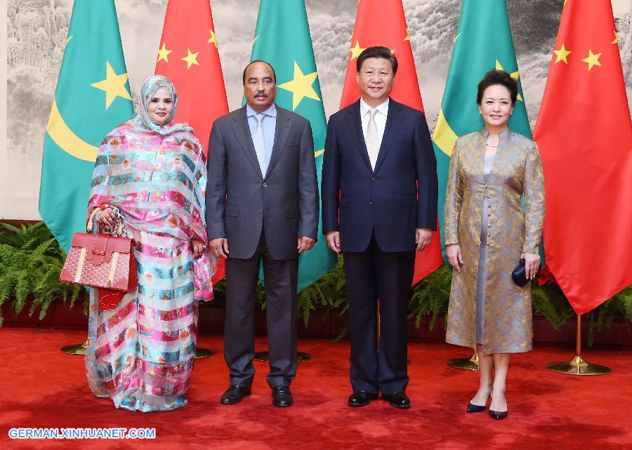 CHINA-BEIJING-XI JINPING-MAURITANIAN PRESIDENT-WELCOMING CEREMONY (CN)