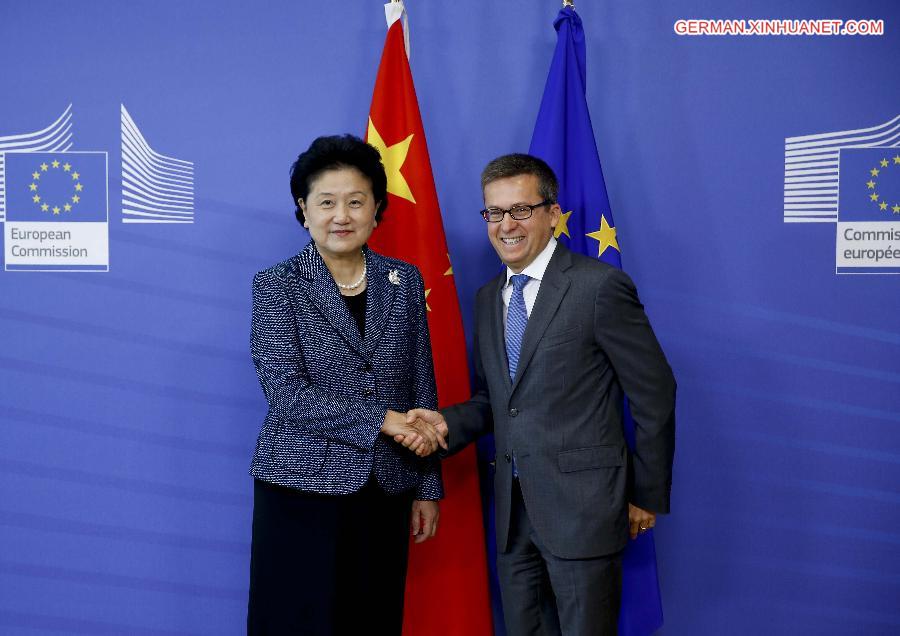 BELGIUM-BRUSSELS-EU-CHINA-VICE PREMIER-MEETING