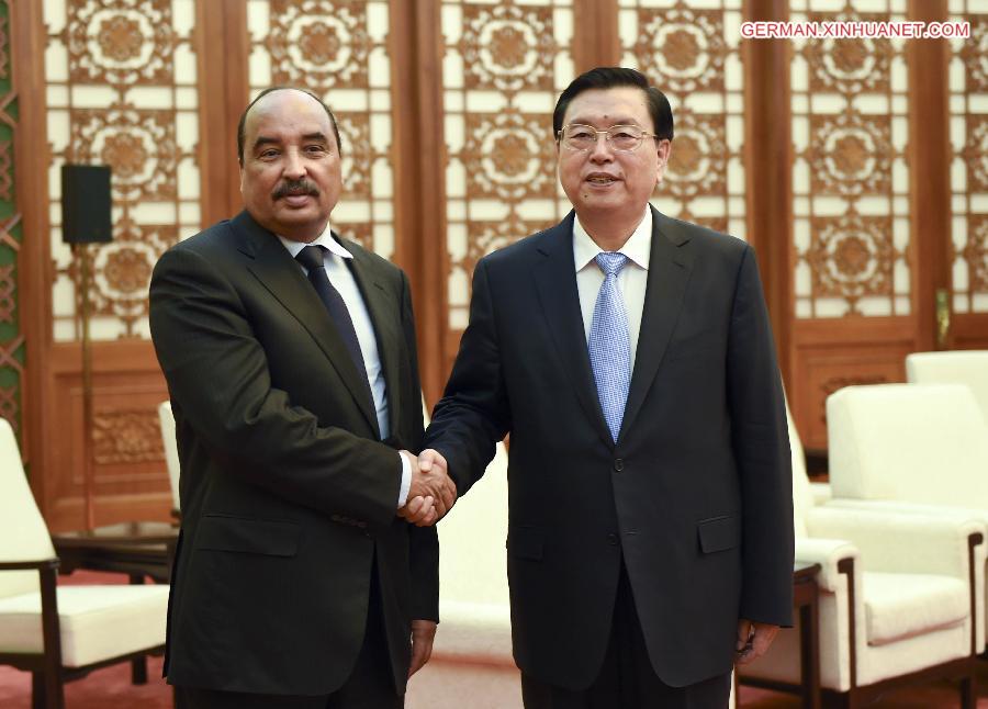 CHINA-BEIJING-ZHANG DEJIANG-MAURITANIAN PRESIDENT-AZIZ-MEETING (CN)