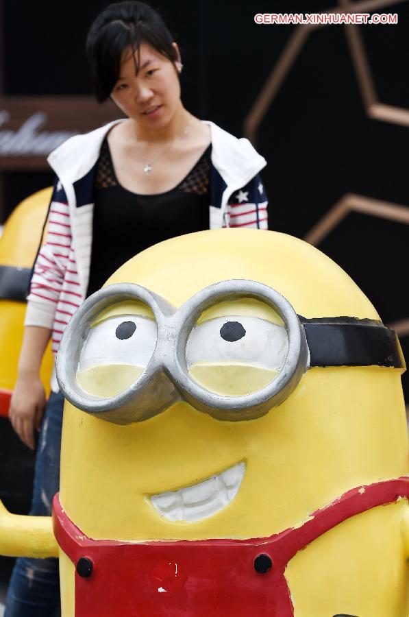 CHINA-ZHENGZHOU-MINIONS-SCULPTURE(CN)