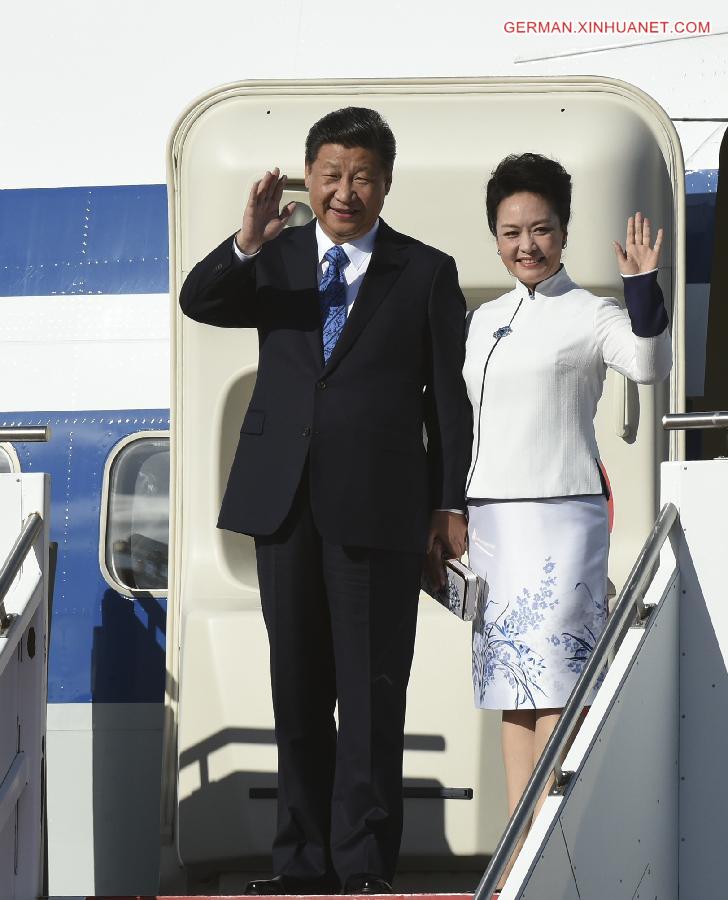 U.S.-SEATTLE-CHINA-XI JINPING-ARRIVAL