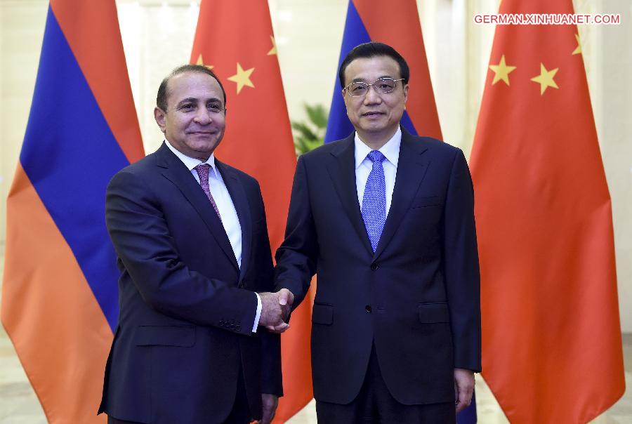 CHINA-BEIJING-LI KEQIANG-ARMENIA PM-MEETING(CN)