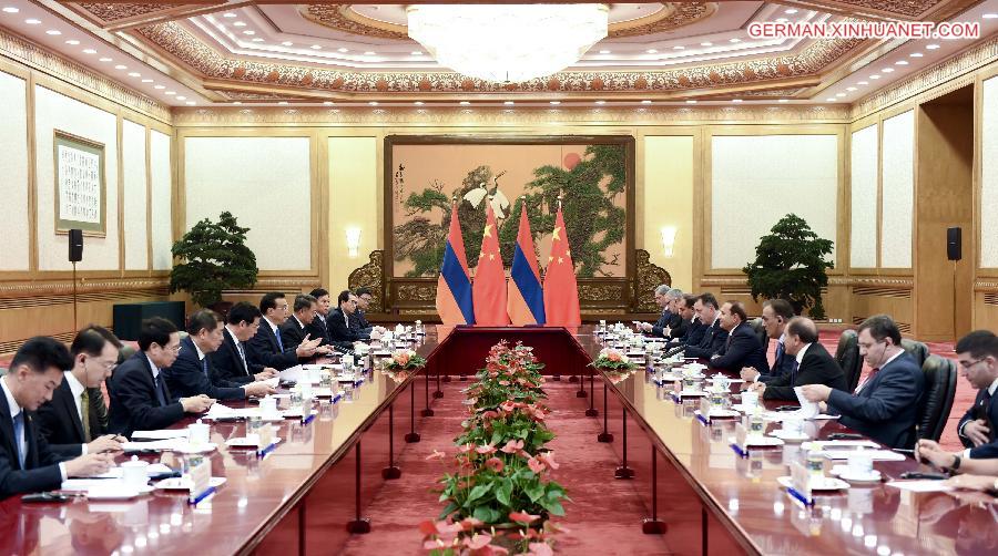 CHINA-BEIJING-LI KEQIANG-ARMENIA PM-MEETING(CN)