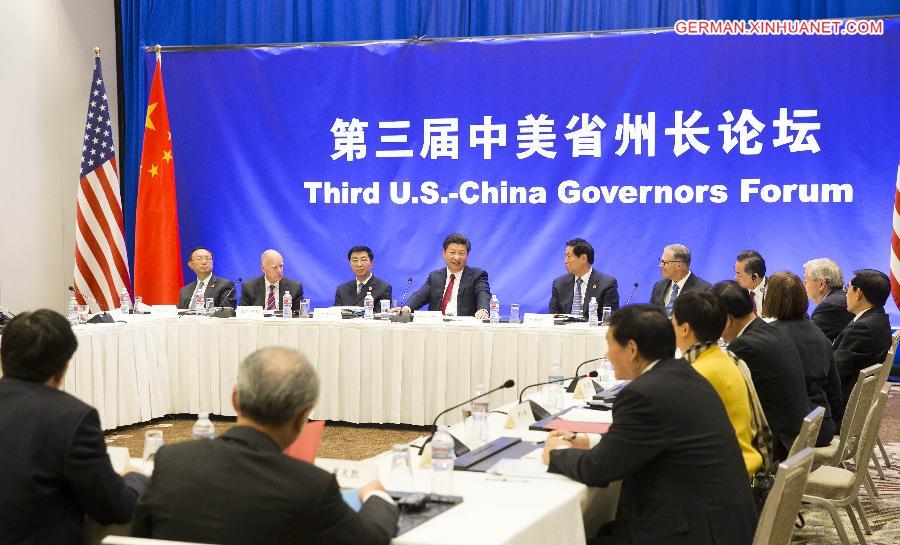 U.S.-SEATTLE-CHINA-XI JINPING-GOVERNORS FORUM