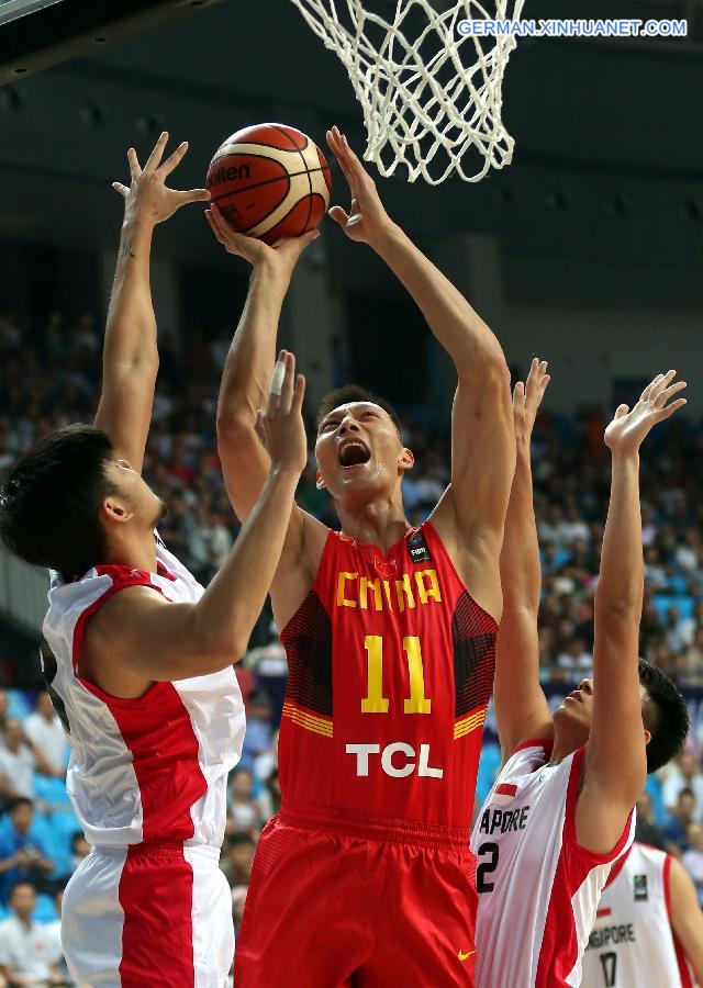 (SP)CHINA-CHANGSHA-FIBA-2015 ASIA CHAMPIONSHIP-GROUP C-CHINA VS SINGAPORE