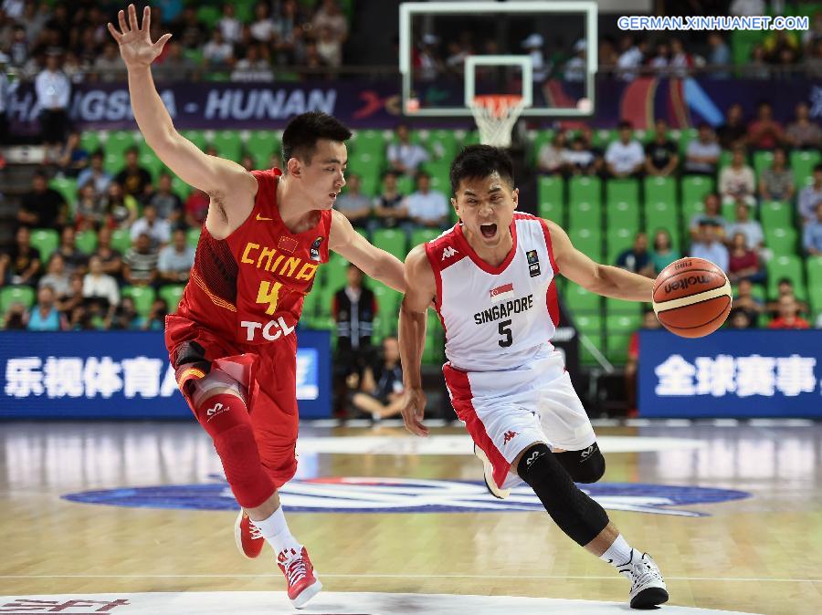 (SP)CHINA-CHANGSHA-FIBA-2015 ASIA CHAMPIONSHIP-GROUP C-CHINA VS SINGAPORE