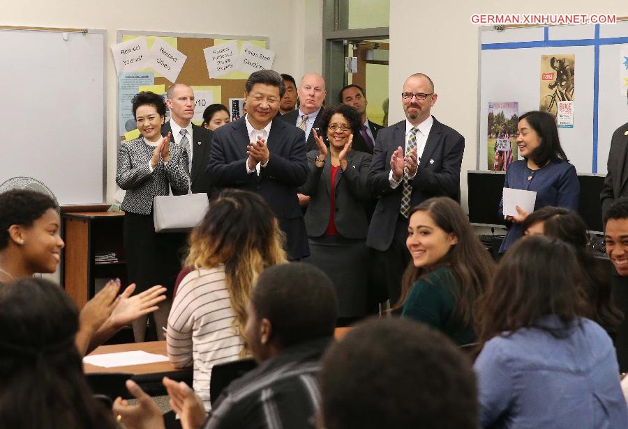 U.S.-SEATTLE-CHINA-XI JINPING-SCHOOL-VISIT