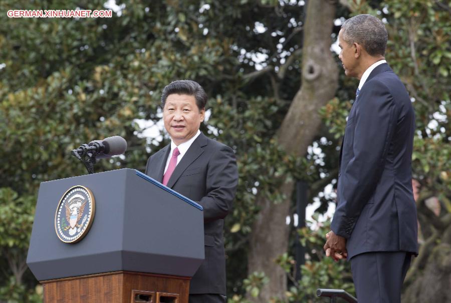 U.S.-WASHINGTON D.C.-CHINA-XI JINPING-WELCOME CEREMONY-BARACK OBAMA  