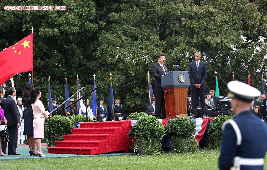 U.S.-WASHINGTON D.C.-CHINA-XI JINPING-WELCOME CEREMONY-BARACK OBAMA  