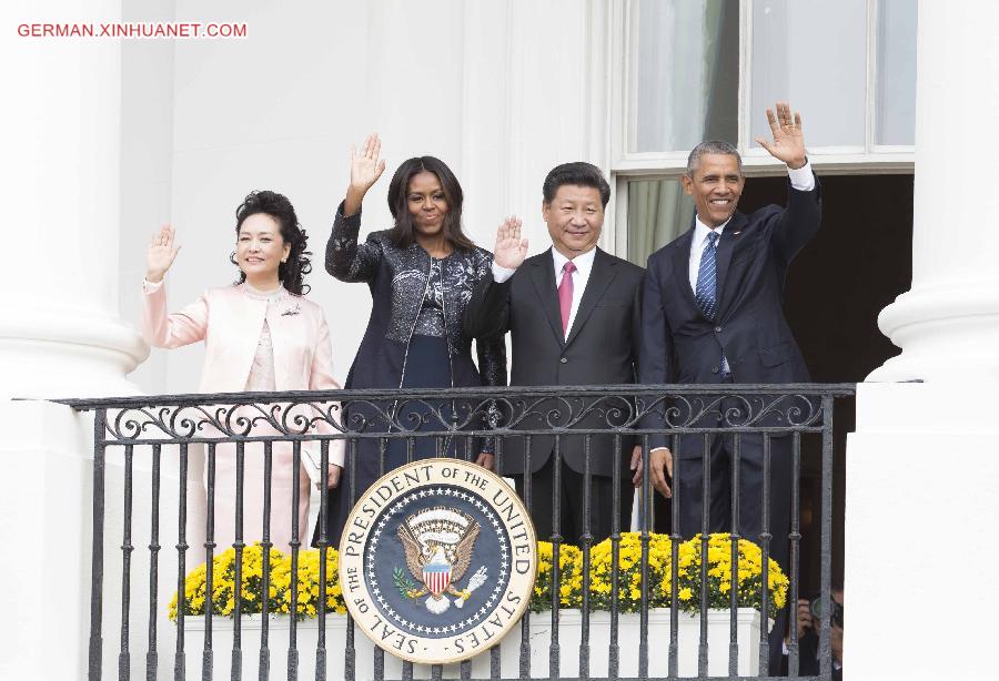 U.S.-WASHINGTON D.C.-CHINA-XI JINPING-WELCOME CEREMONY-BARACK OBAMA  