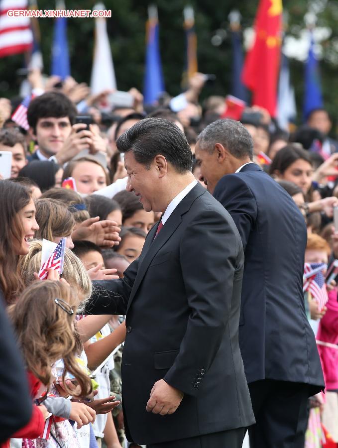 U.S.-WASHINGTON D.C.-CHINA-XI JINPING-WELCOME CEREMONY-BARACK OBAMA  