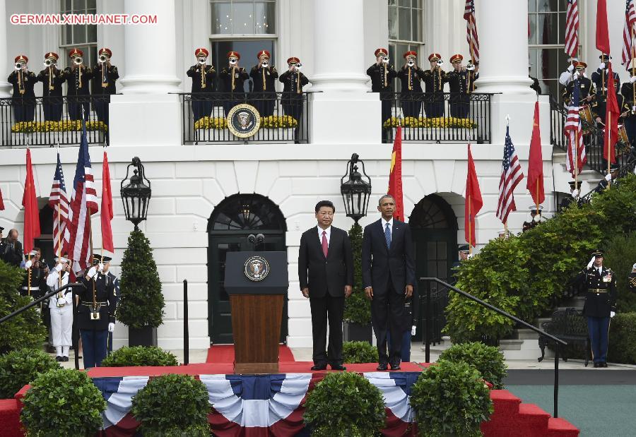 U.S.-WASHINGTON D.C.-CHINA-XI JINPING-WELCOME CEREMONY-BARACK OBAMA  