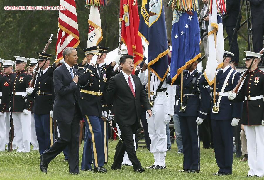 U.S.-WASHINGTON D.C.-CHINA-XI JINPING-WELCOME CEREMONY-BARACK OBAMA  