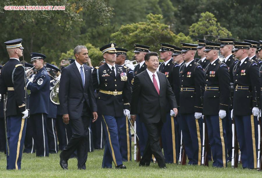 U.S.-WASHINGTON D.C.-CHINA-XI JINPING-WELCOME CEREMONY-BARACK OBAMA  