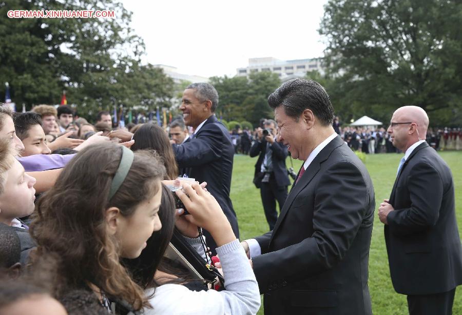 U.S.-WASHINGTON D.C.-CHINA-XI JINPING-WELCOME CEREMONY-BARACK OBAMA  