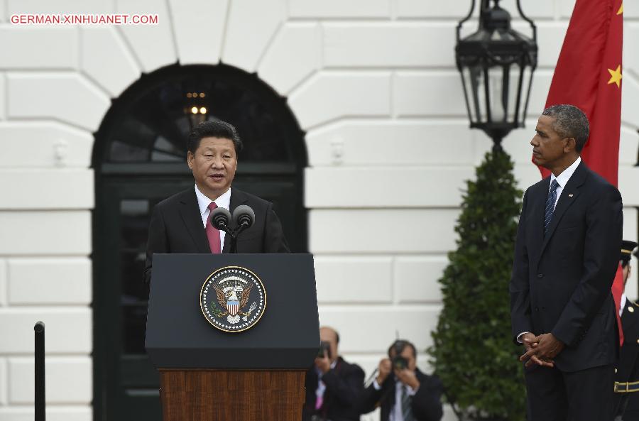 U.S.-WASHINGTON D.C.-CHINA-XI JINPING-WELCOME CEREMONY-BARACK OBAMA  