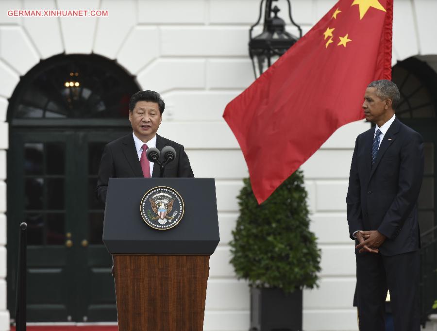 U.S.-WASHINGTON D.C.-CHINA-XI JINPING-WELCOME CEREMONY-BARACK OBAMA  