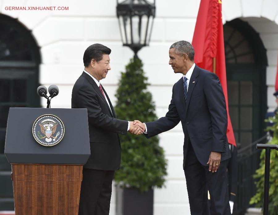 U.S.-WASHINGTON D.C.-CHINA-XI JINPING-WELCOME CEREMONY-BARACK OBAMA  