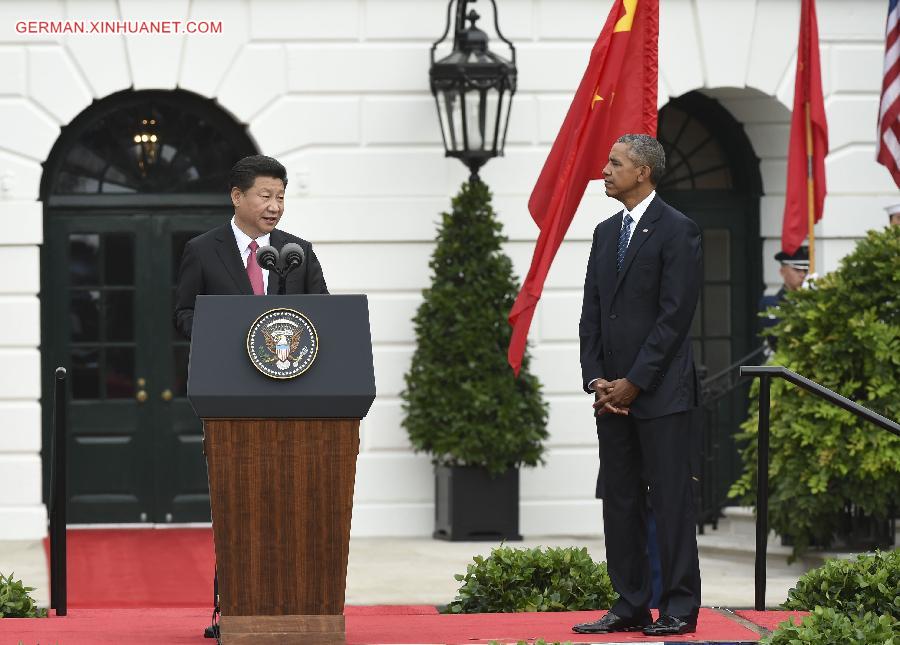 U.S.-WASHINGTON D.C.-CHINA-XI JINPING-WELCOME CEREMONY-BARACK OBAMA  