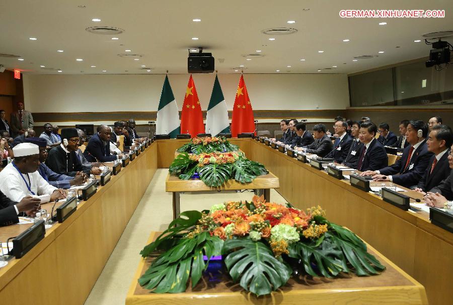 US-NEW YORK-CHINA-XI JINPING-NIGERIA-MEETING 