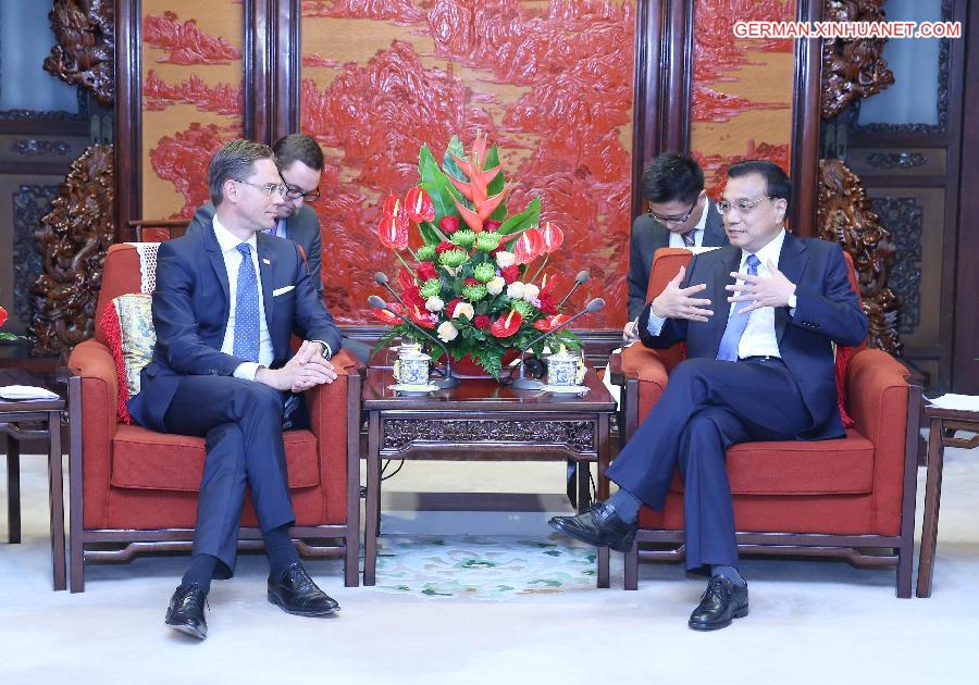 CHINA-BEIJING-LI KEQIANG-JYRKI KATAINEN-MEETING (CN)