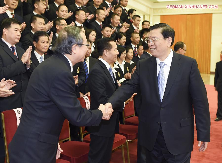 CHINA-BEIJING-ZHANG DEJIANG-HONG KONG-DELEGATION-MEETING (CN) 