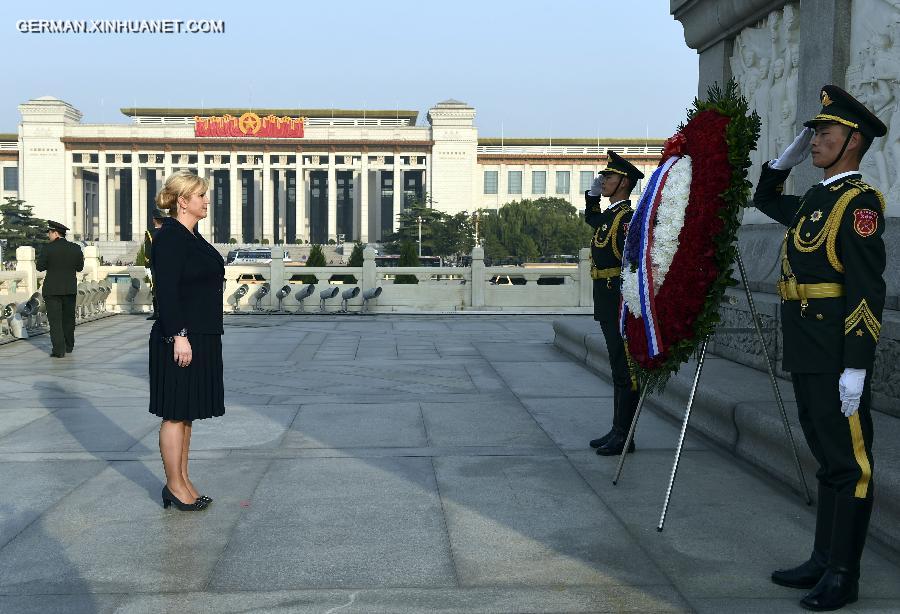 CHINA-BEIJING-CROATIA-GRABAR-KITAROVIC-MONUMENT-TRIBUTE (CN)