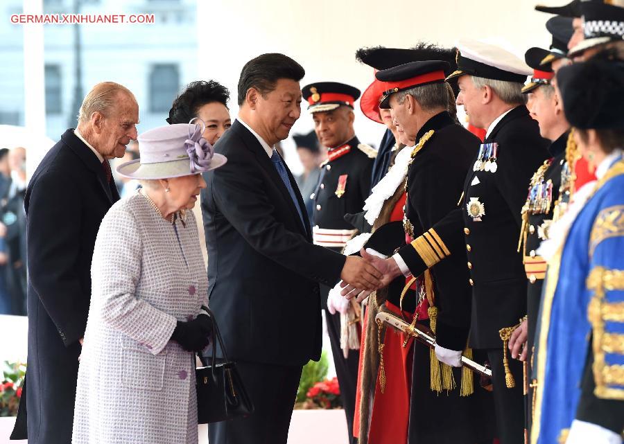 BRITAIN-CHINA-XI JINPING-VISIT-ROYAL WELCOME 